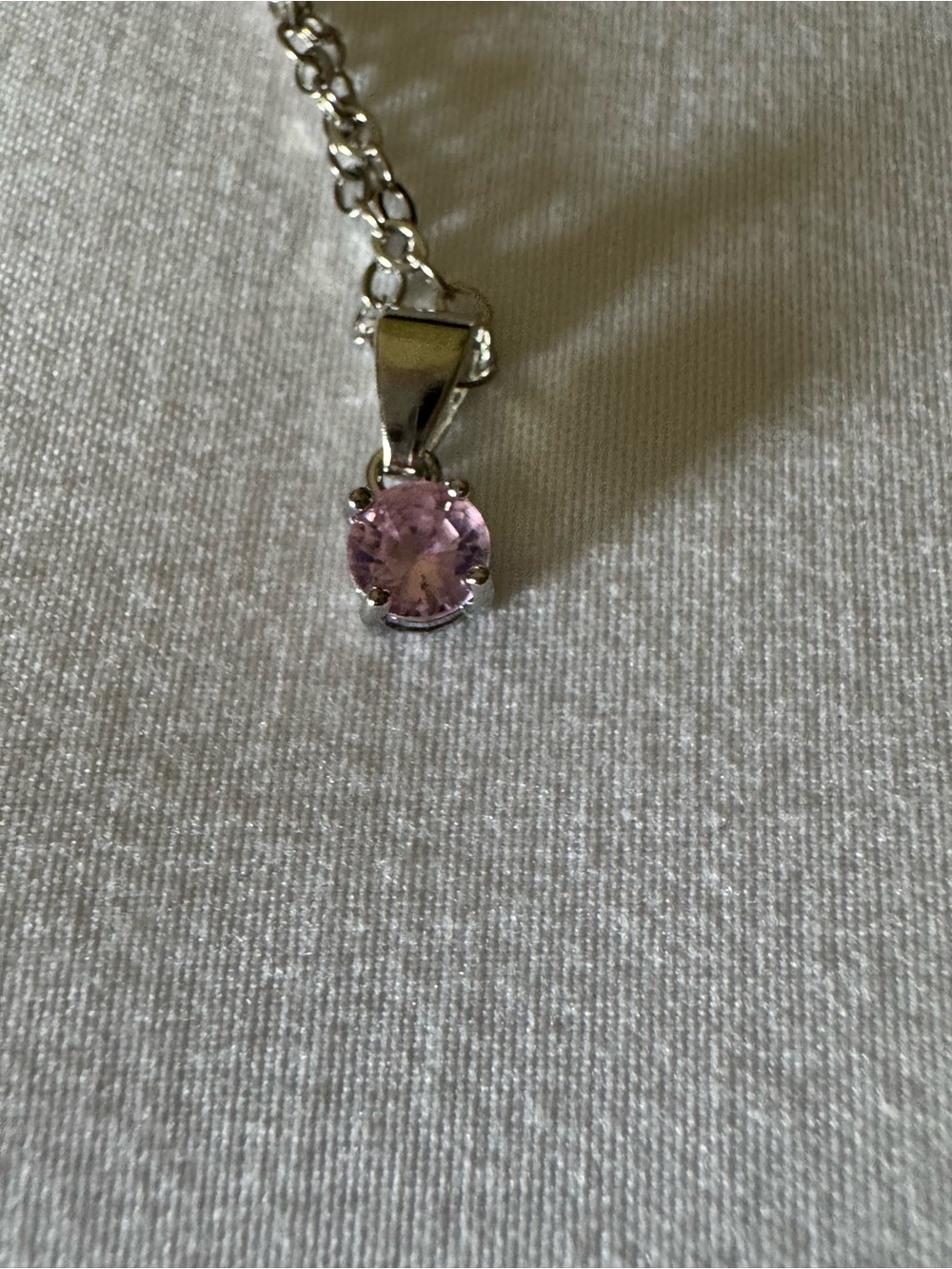 Effy Sterling Silver Pink Solitaire Pendant Necklace